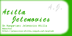 atilla jelenovics business card